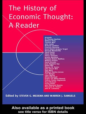 cover image of The History of Economic Thought